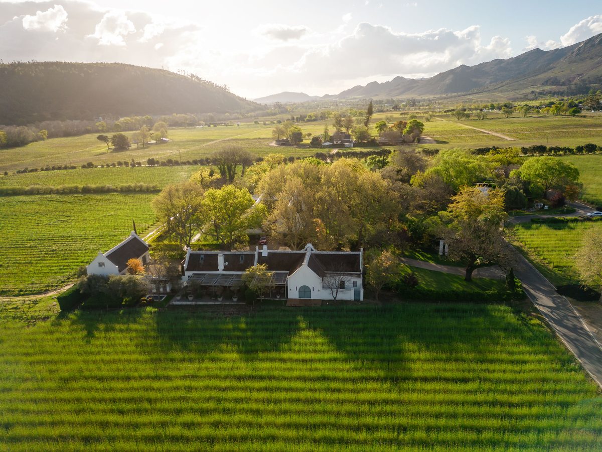 Aerial view of Grande Provence Heritage Wine Estate, Franschhoek